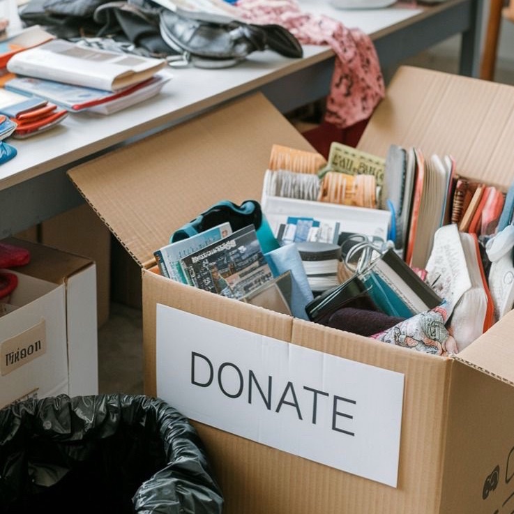 Before and After Decluttering – A messy living room before decluttering and an organised, clutter-free space after applying easy decluttering tips.